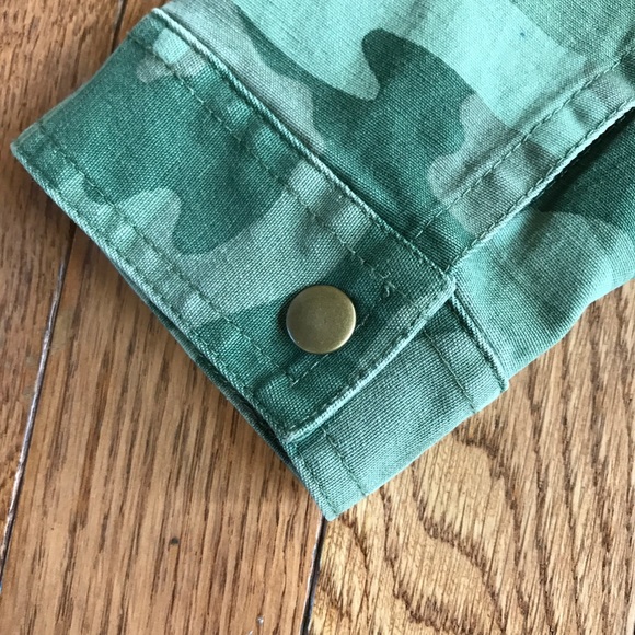 Justice Girls Camouflage Camo Military Jacket decorative patches Size 6 7 - Picture 6 of 8